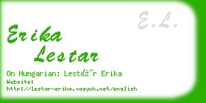 erika lestar business card